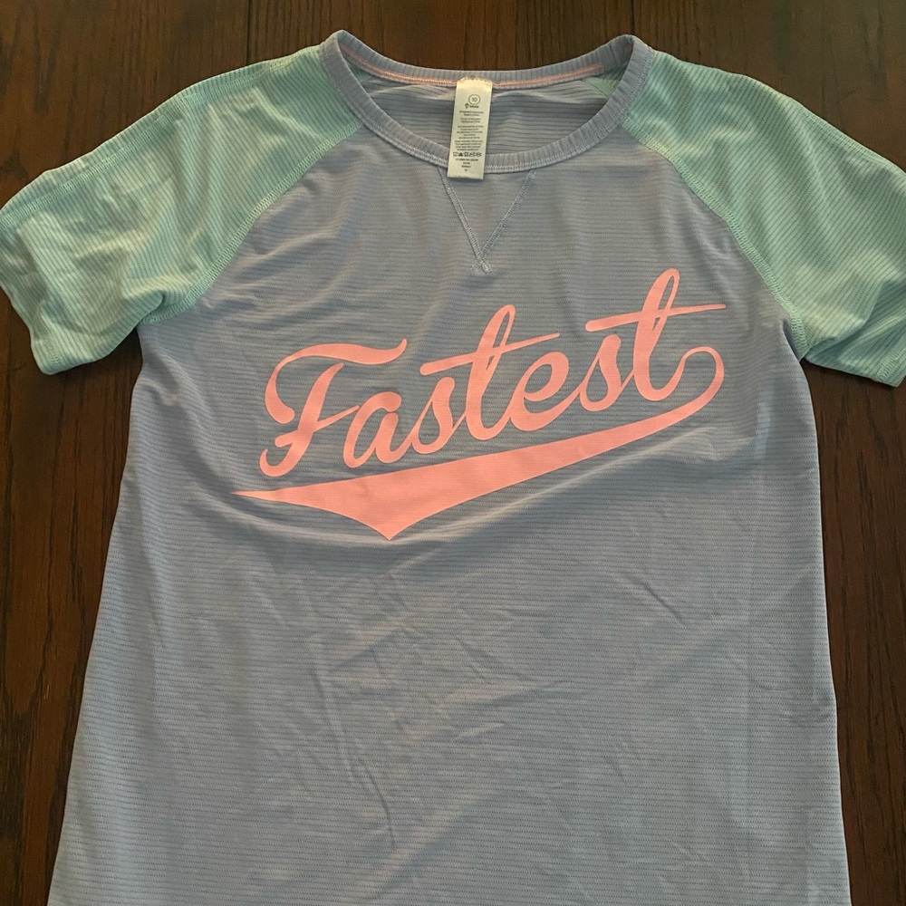 Ivivva sports top, “fastest”, size 10
